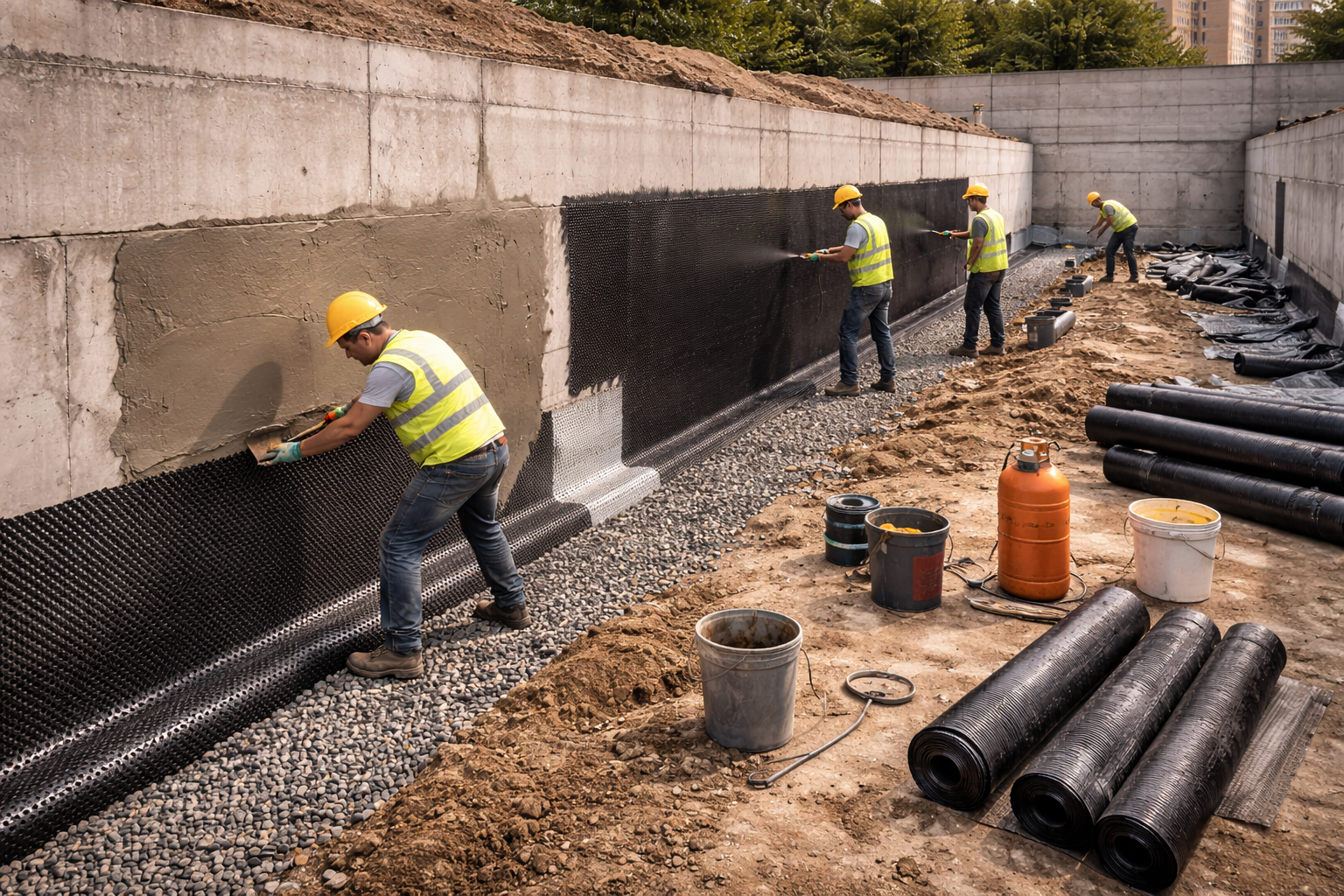 Basement Waterproofing Project